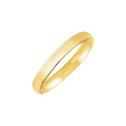 3mm 14k Yellow Gold Comfort Fit Wedding Band